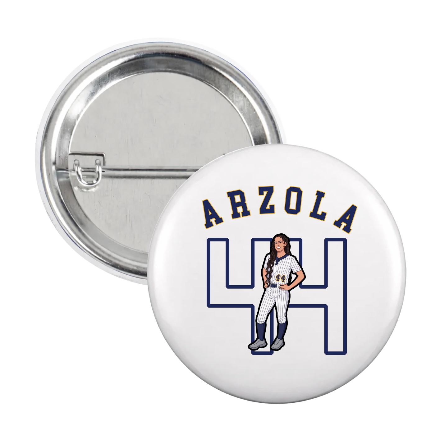 Game Day Button — Shirsey Arch in White