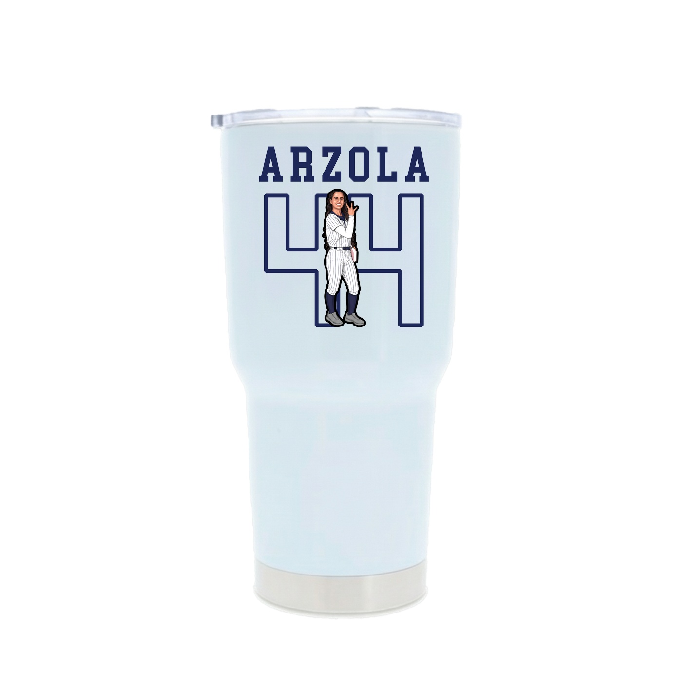 30oz Stainless Steel Tumbler — Shirsey in White
