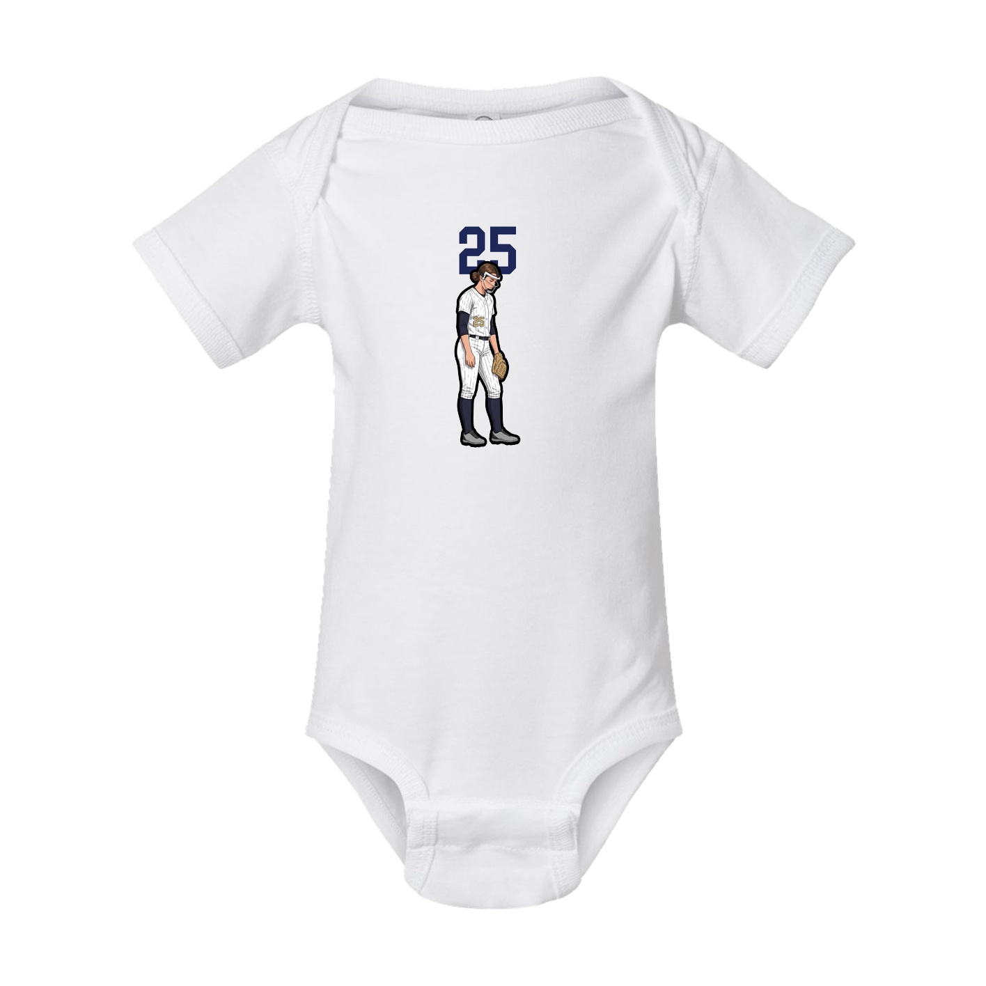 Baby Onesie — Number Top in White