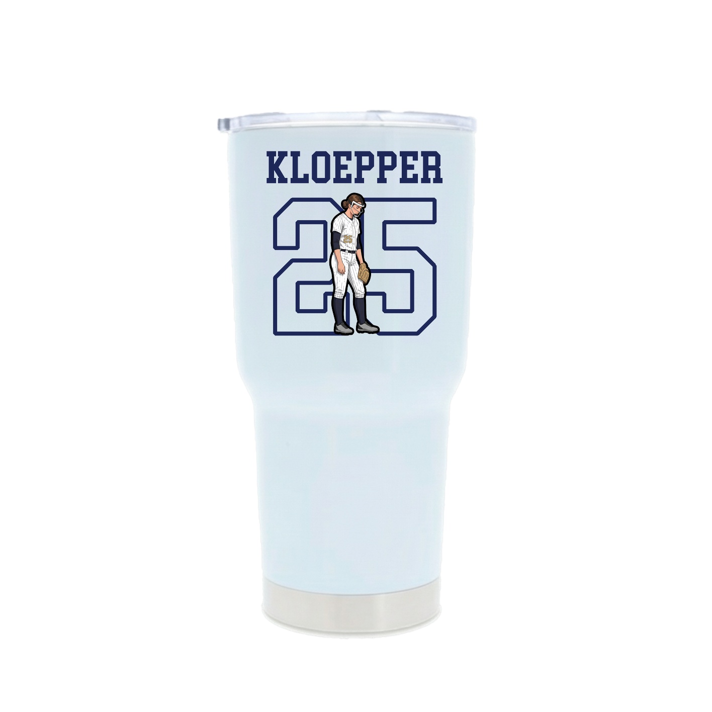 30oz Stainless Steel Tumbler — Shirsey in White