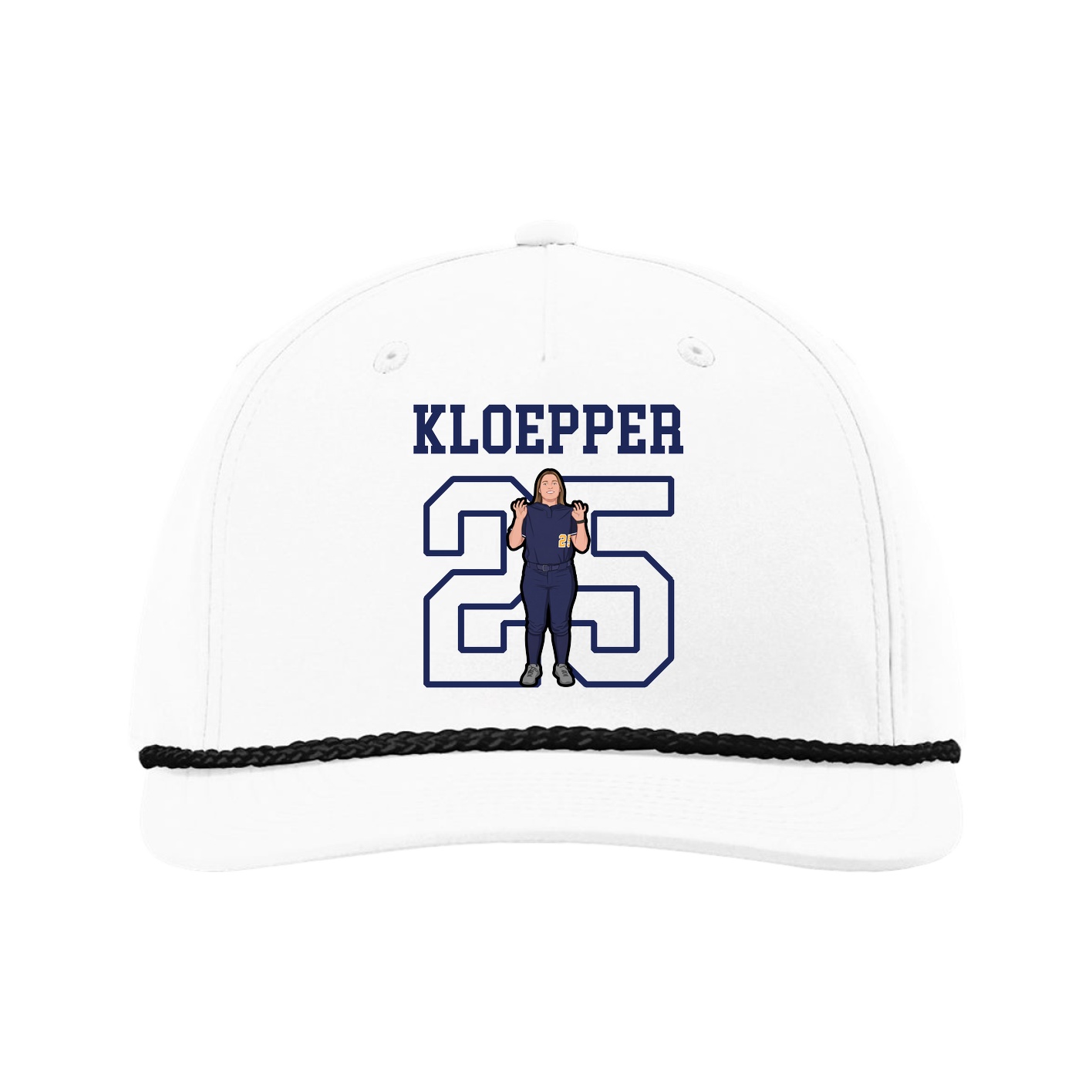 Five-Panel Classic Rope Cap — Shirsey in White