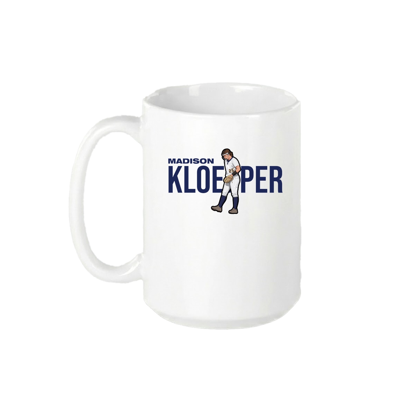 15oz Coffee Mug — Player Name in White
