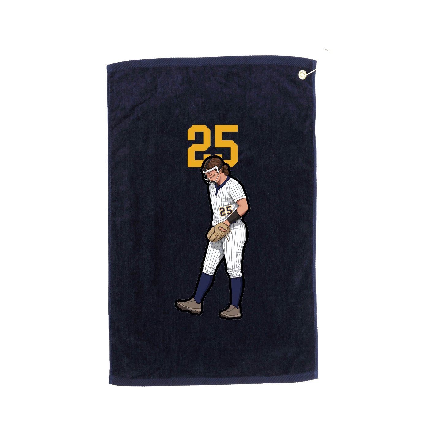 Golf Towel — Number Top in Navy