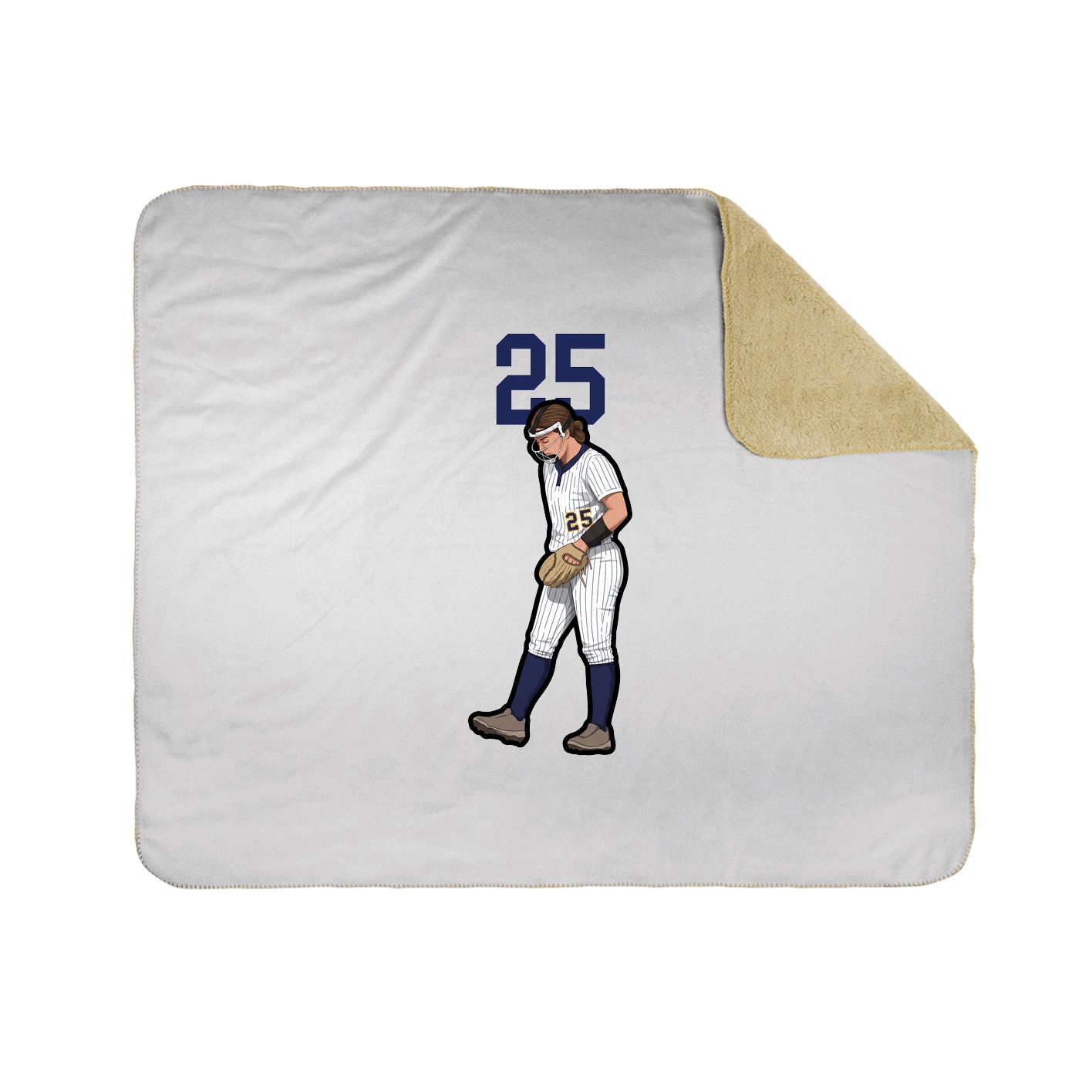 Throw Blanket — Number Top in White