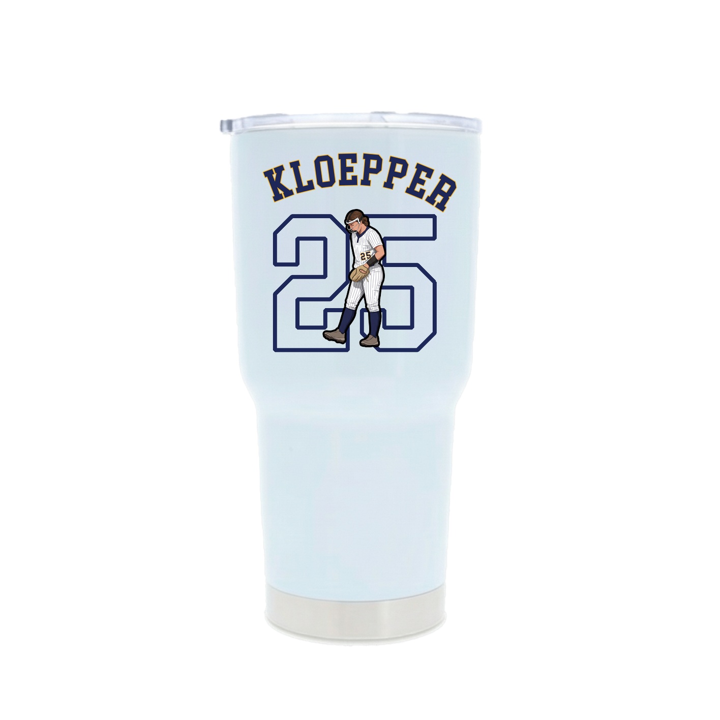30oz Stainless Steel Tumbler — Shirsey Arch in White