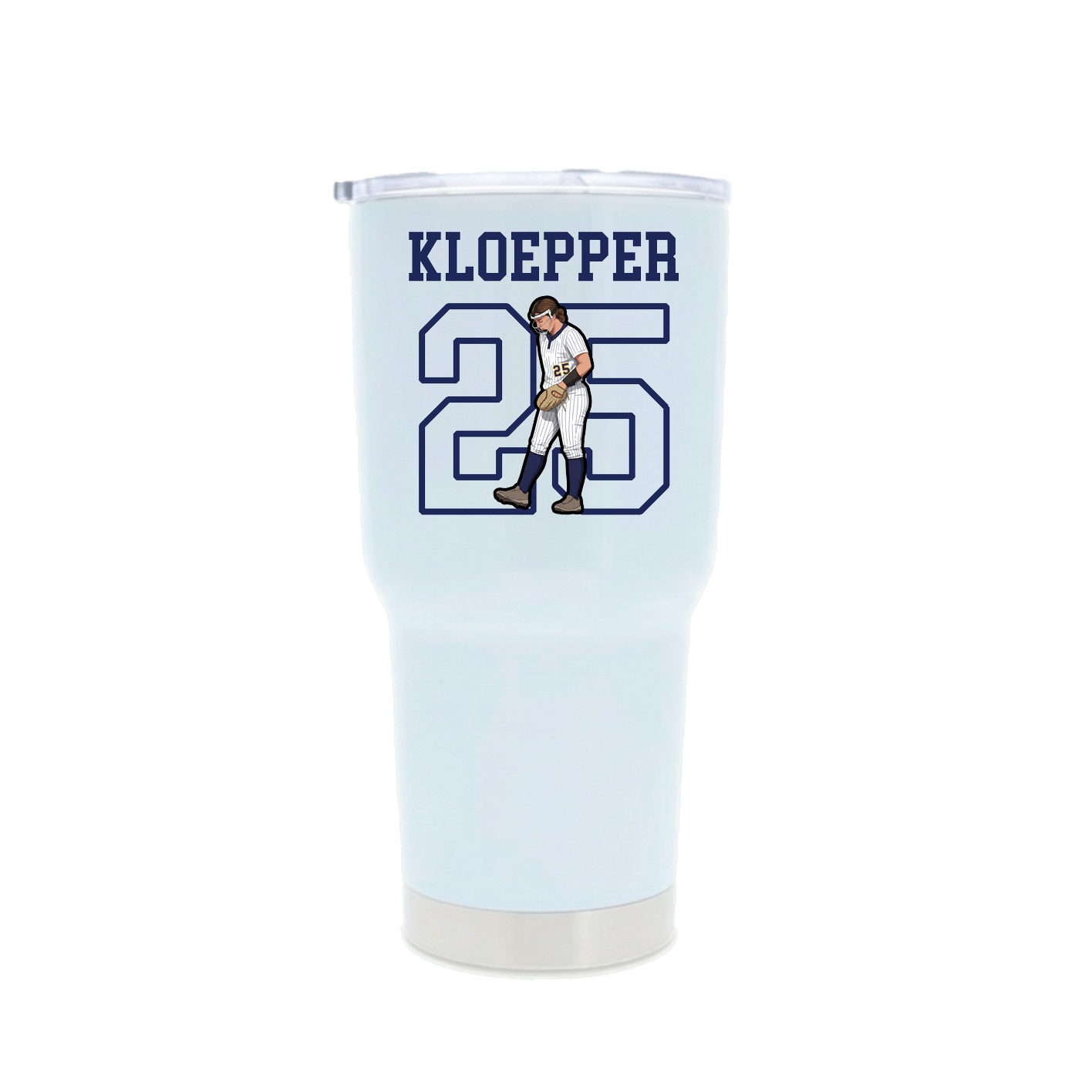 30oz Stainless Steel Tumbler — Shirsey in White