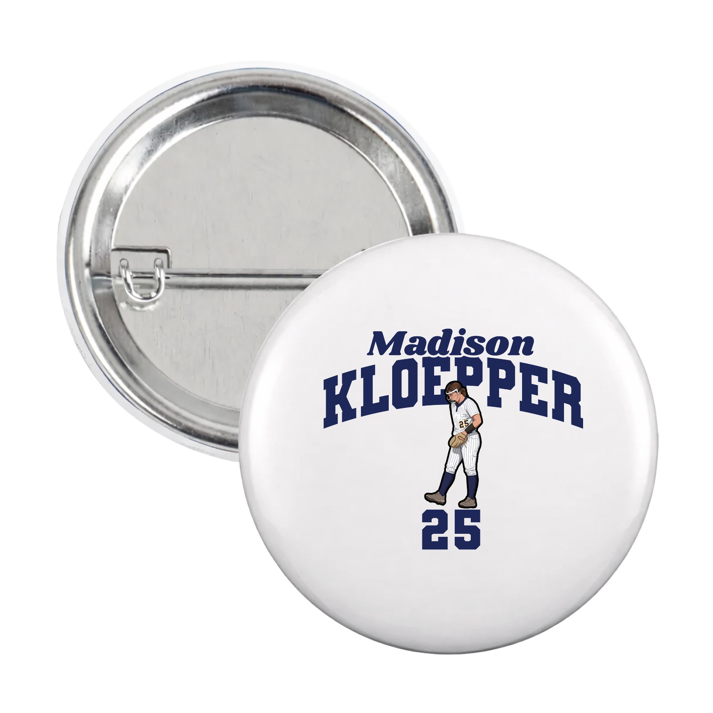 Game Day Button — Signature Arch in White