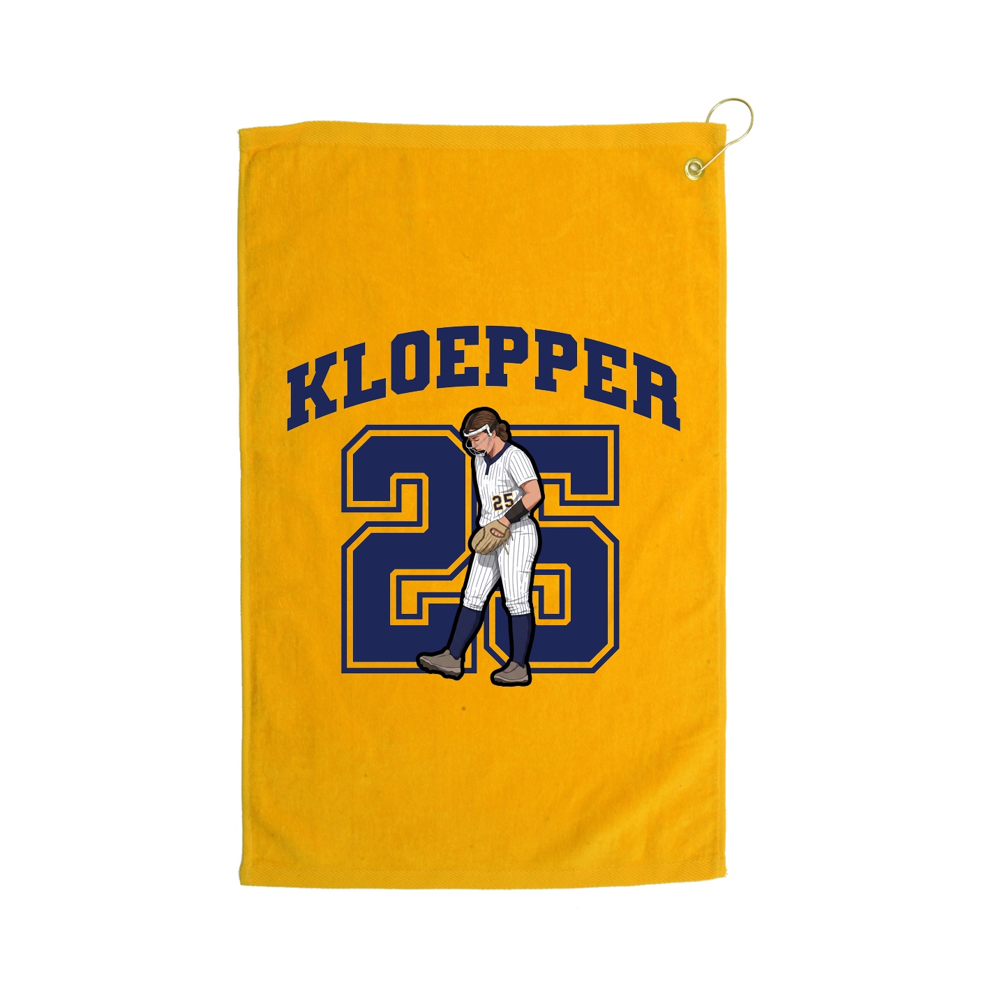 Golf Towel — Number in Gold