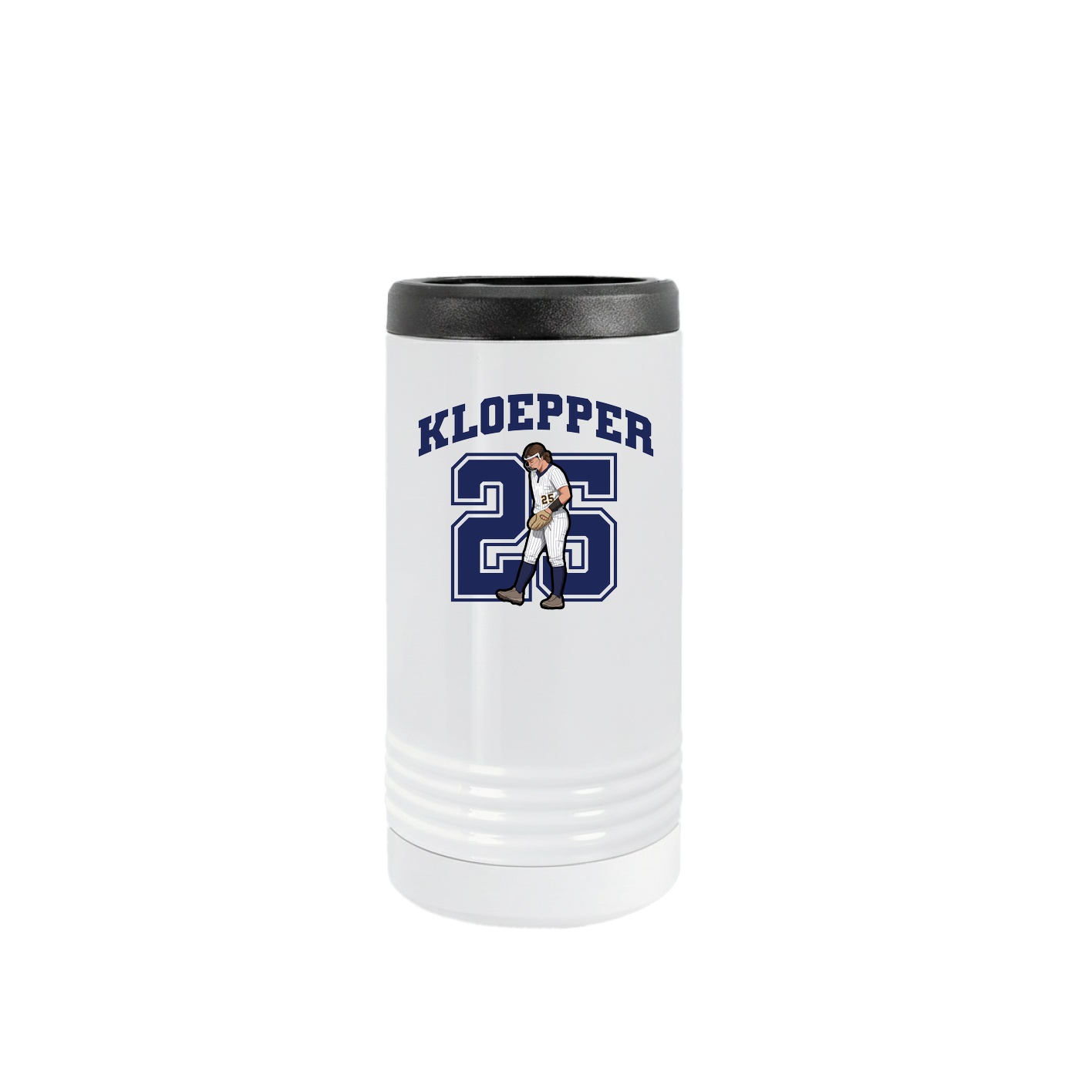 Slim Beverage Holder — Number in White