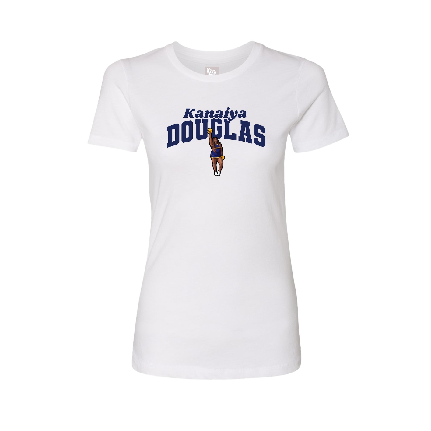 Fitted Women's Tee — Signature Arch in White