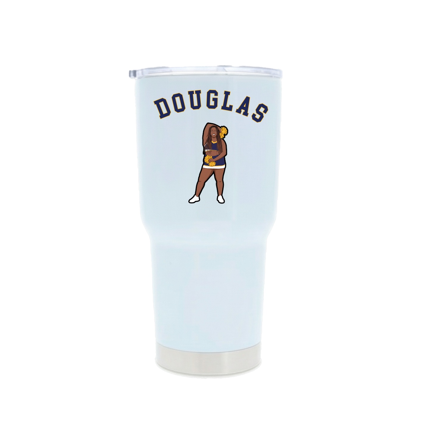 30oz Stainless Steel Tumbler — Shirsey Arch in White