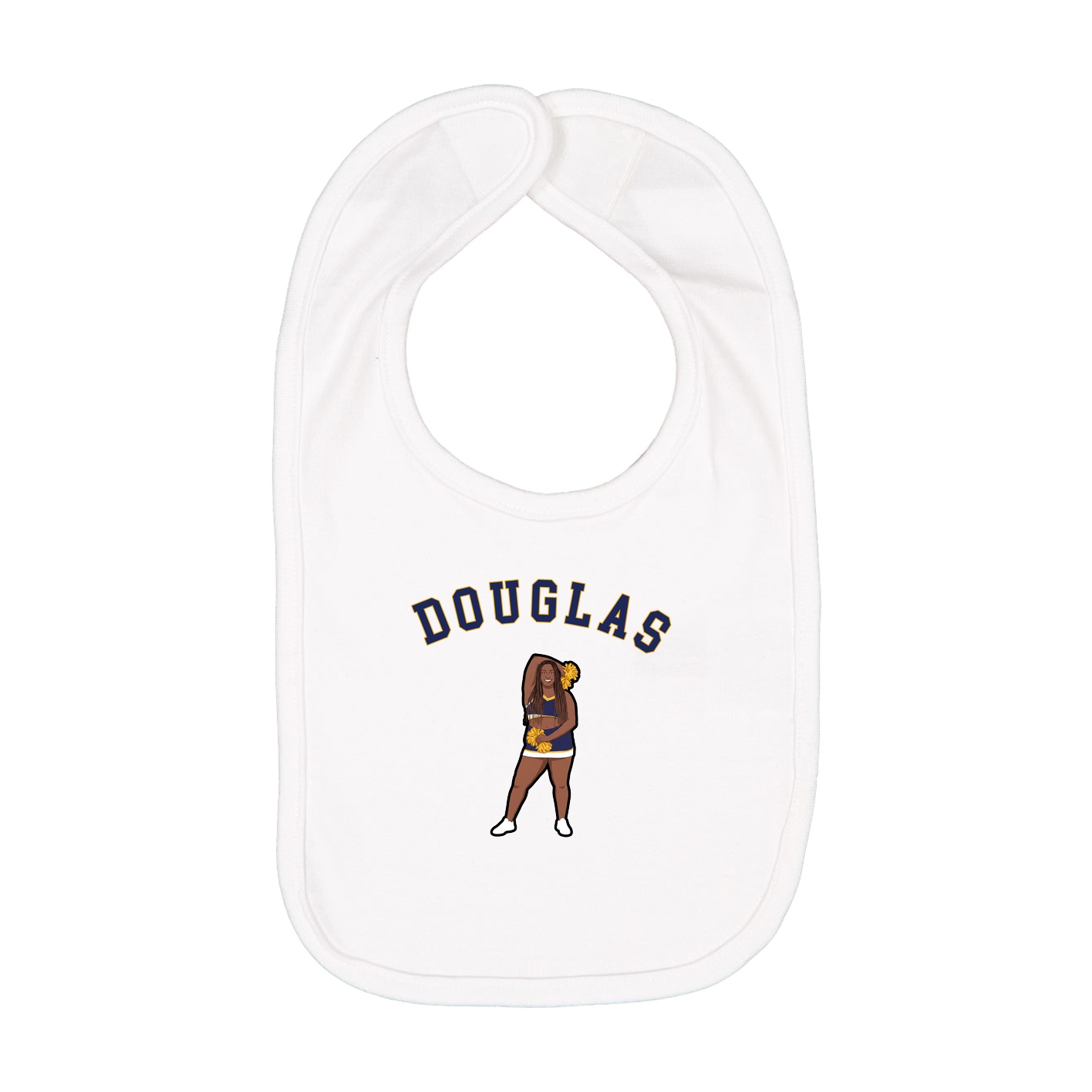 Infant Bib — Shirsey Arch in White