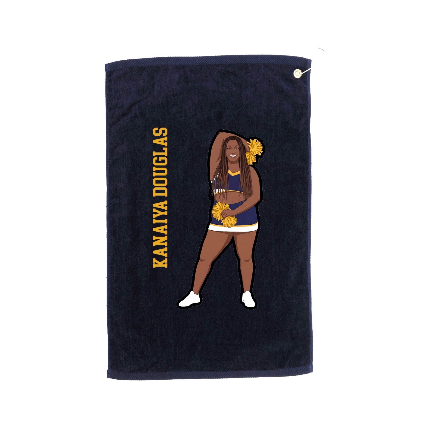 Golf Towel — Name Vertical in Navy
