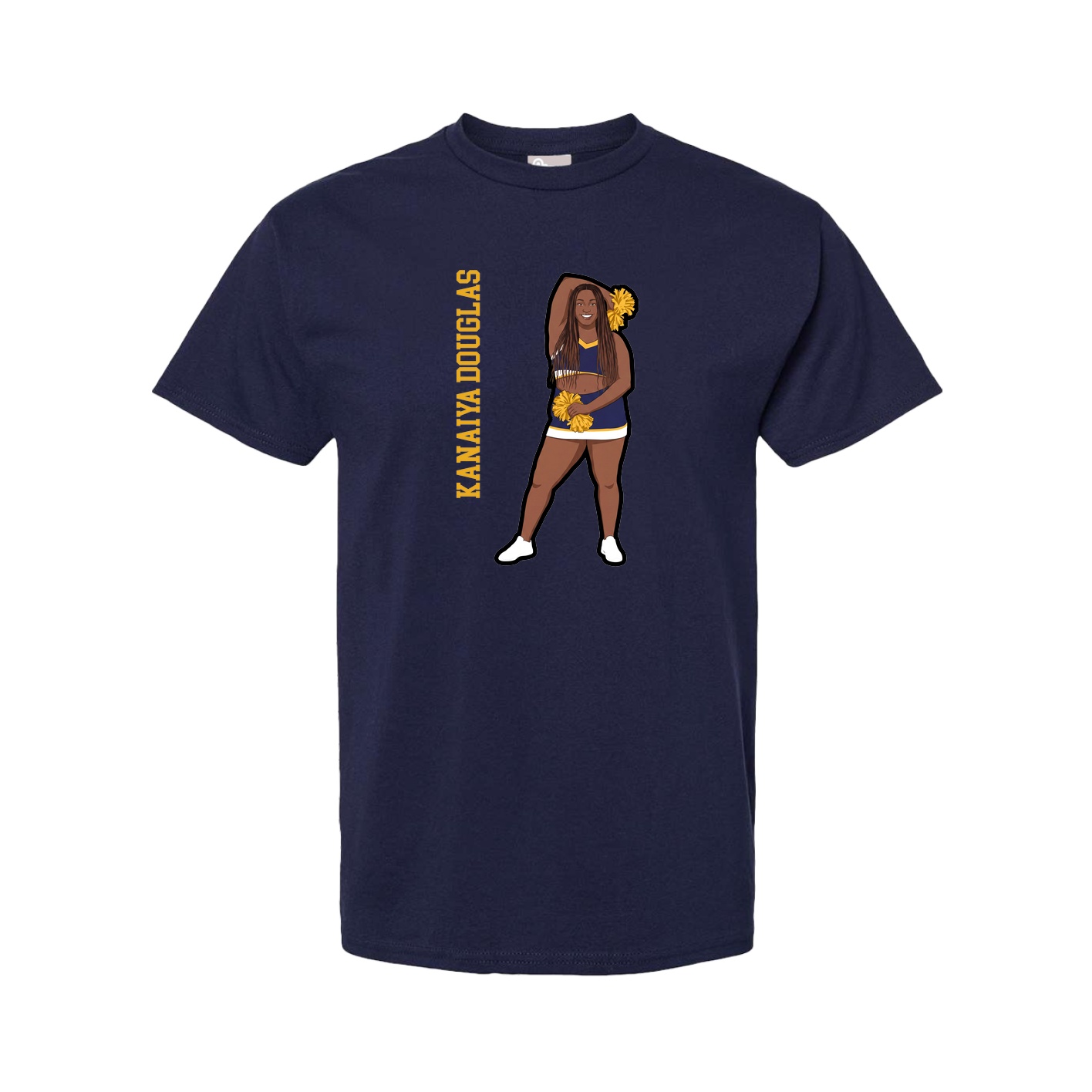 Tee — Name Vertical in Navy