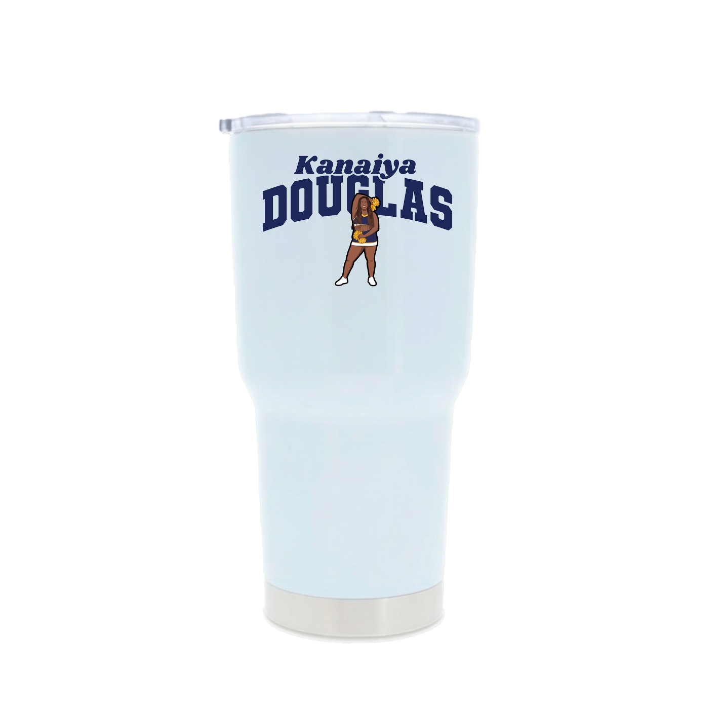 30oz Stainless Steel Tumbler — Signature Arch in White