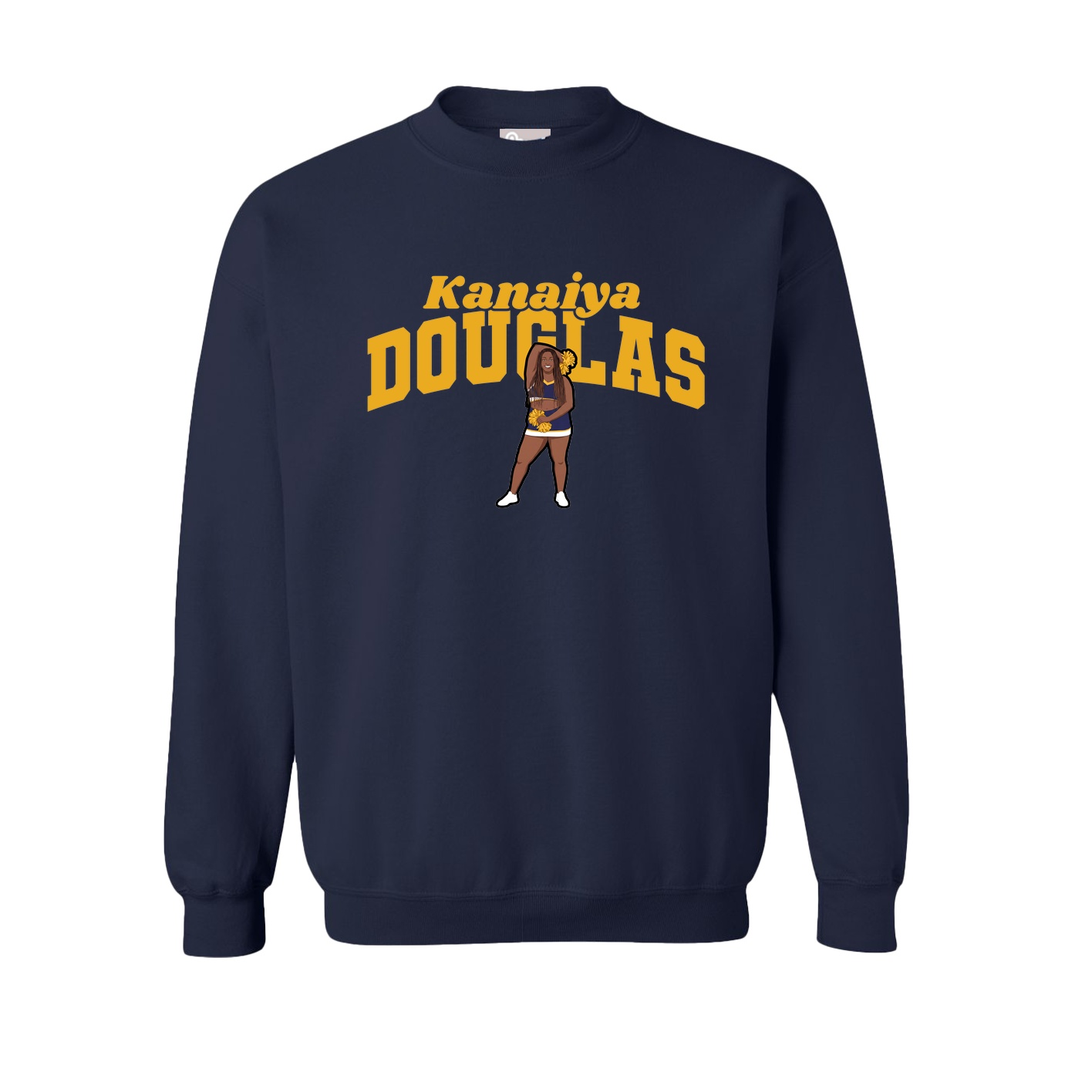 Fleece Crew — Signature Arch in Navy