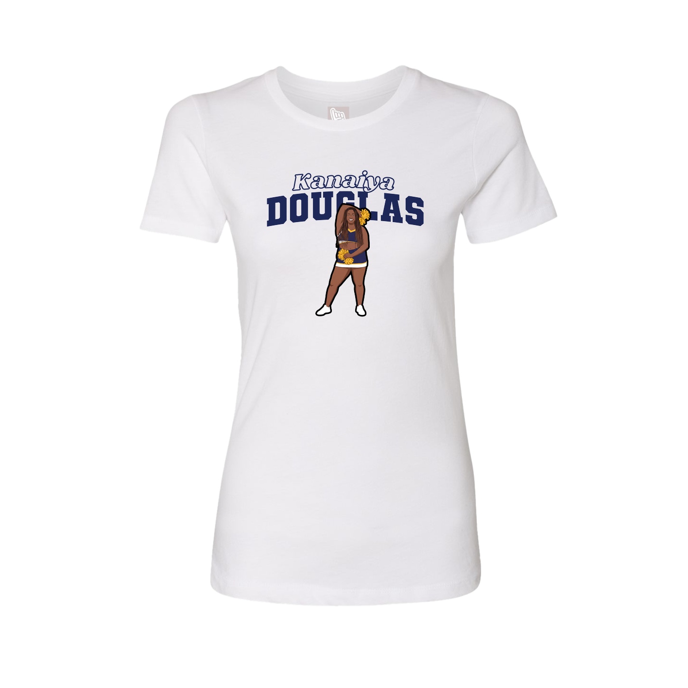 Fitted Women's Tee — Name Arch in White
