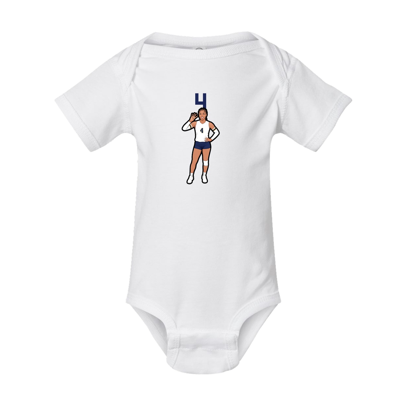 Baby Onesie — Number Top in White