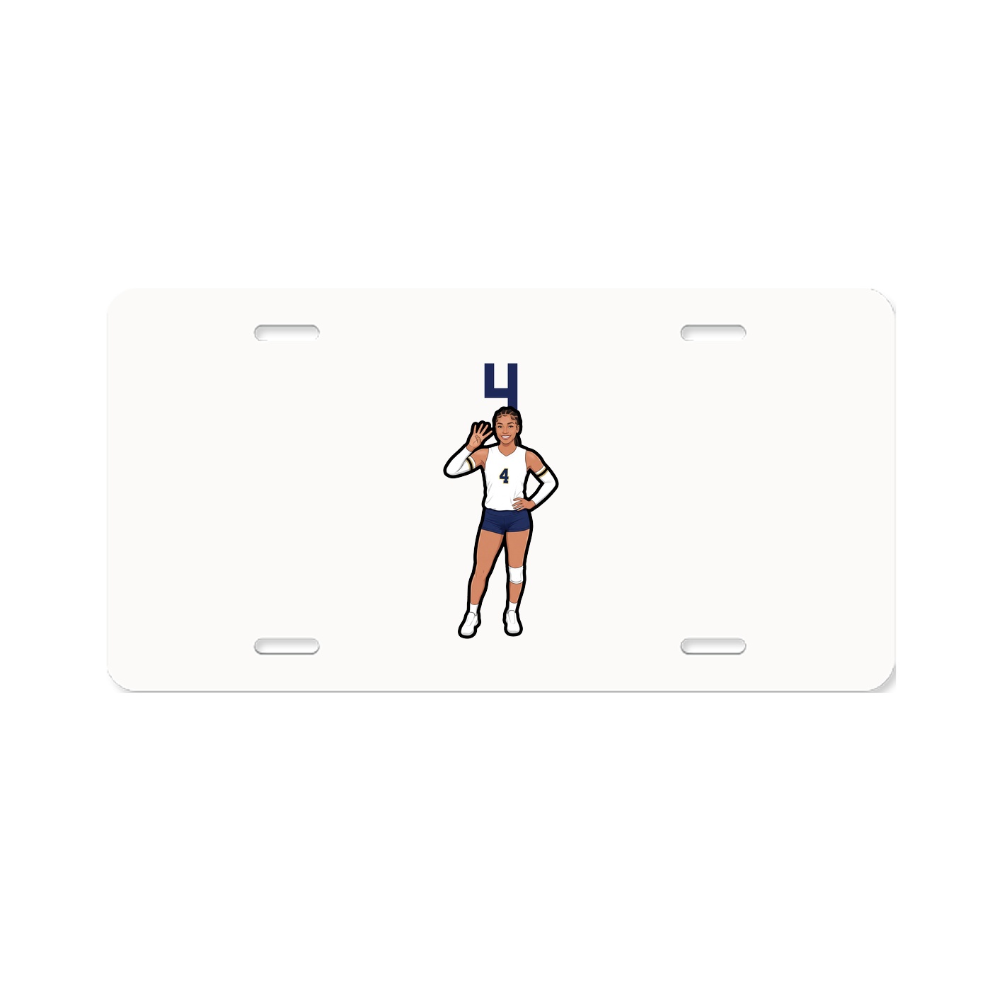 License Plate — Number Top in Classic