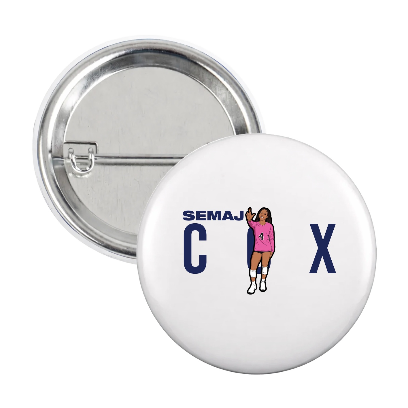 Game Day Button — Player Name in White