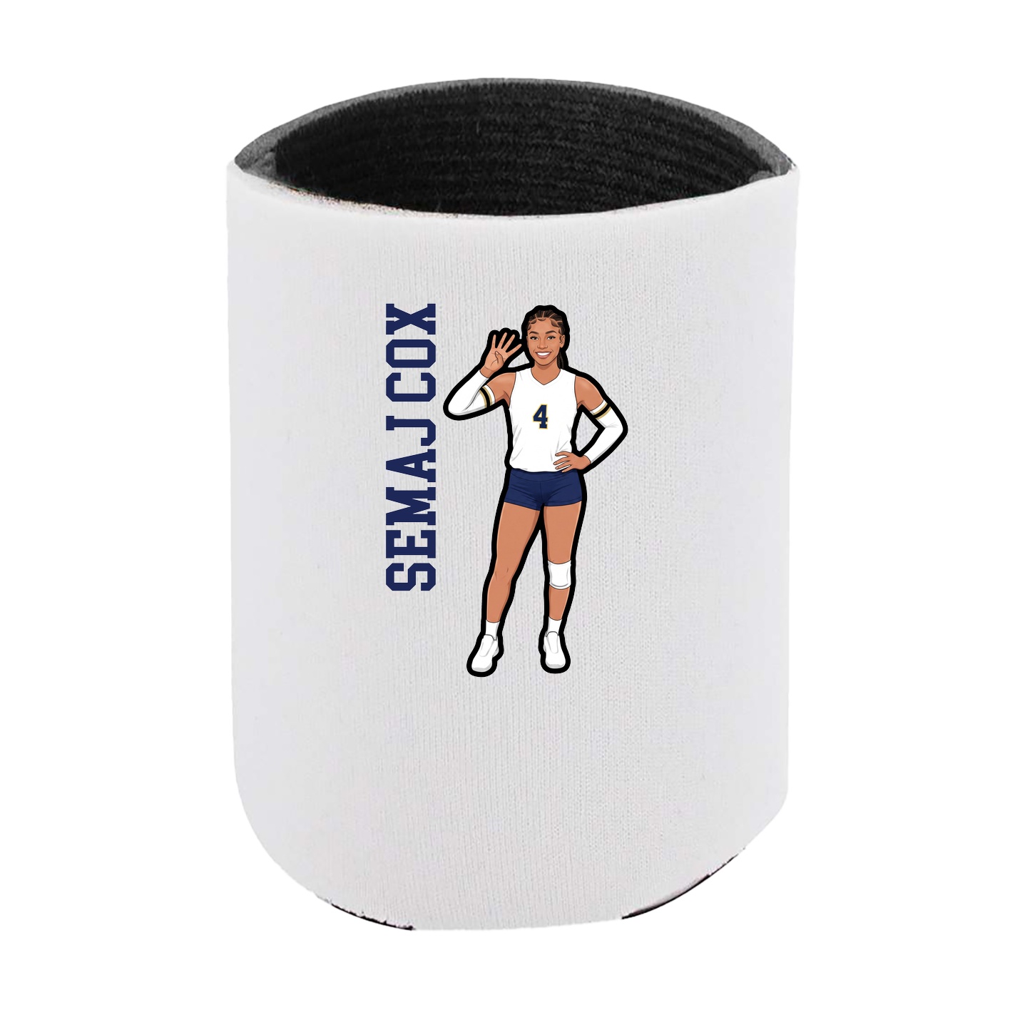 Can Holder — Name Vertical in White