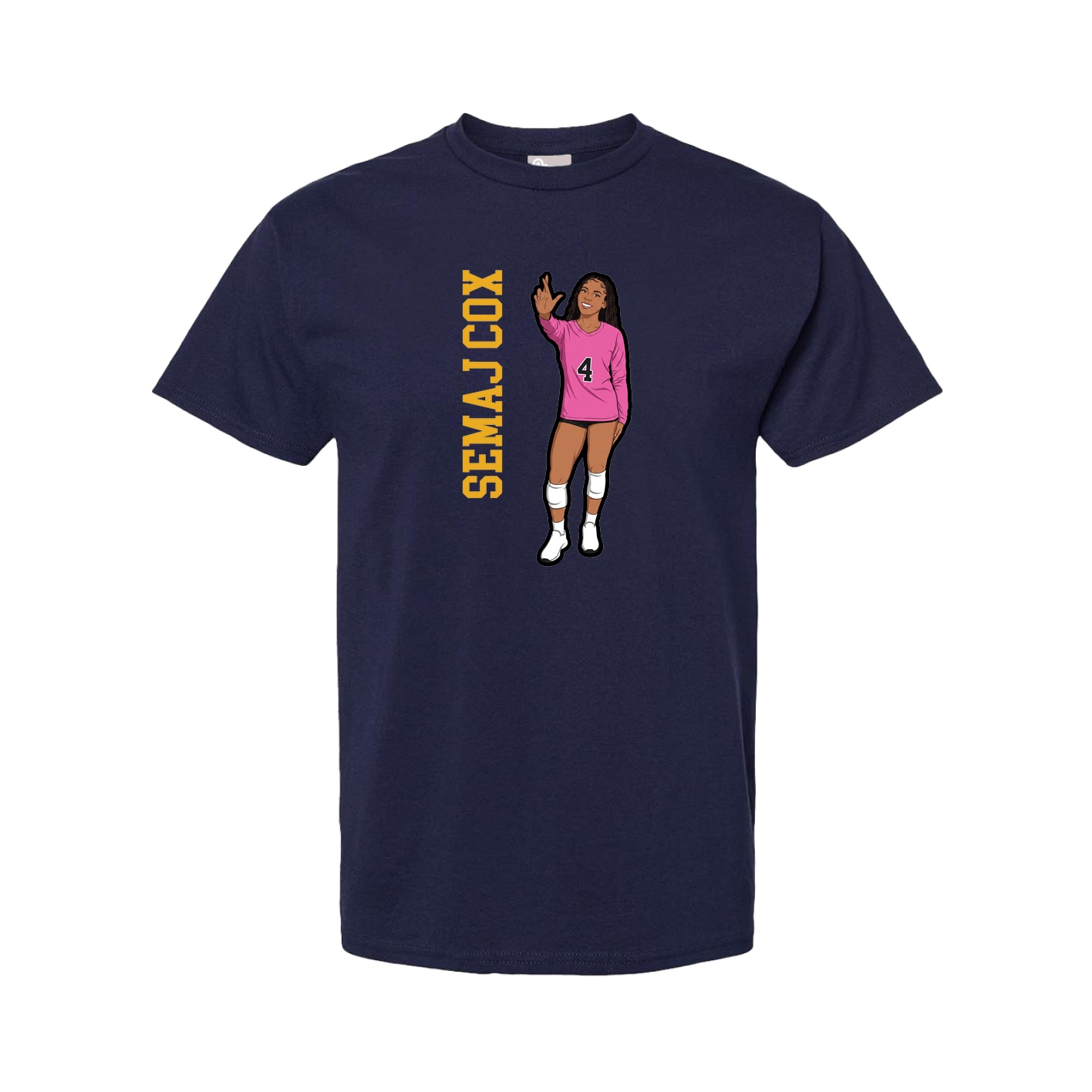 Youth Tee — Name Vertical in Navy