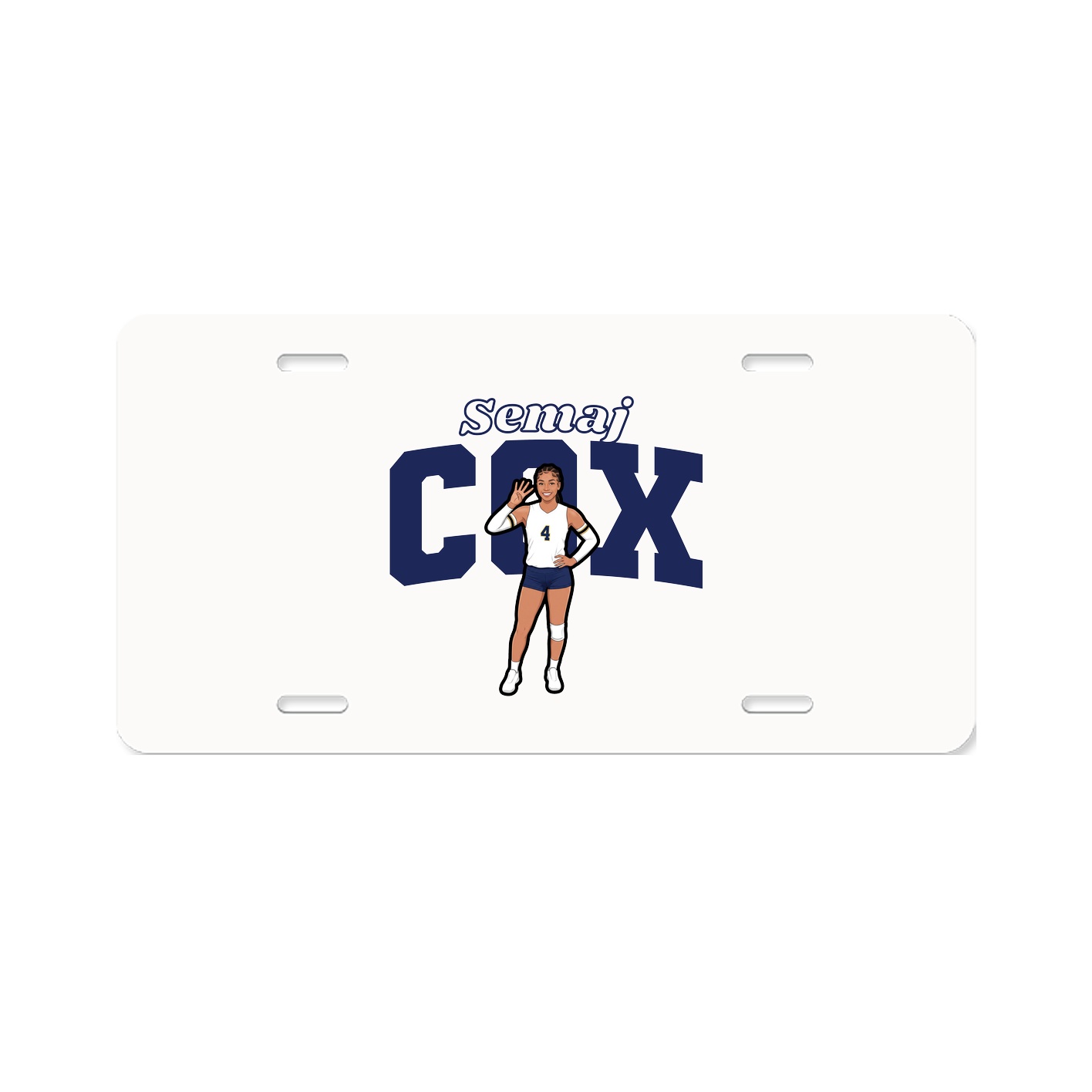 License Plate — Name Arch in Classic