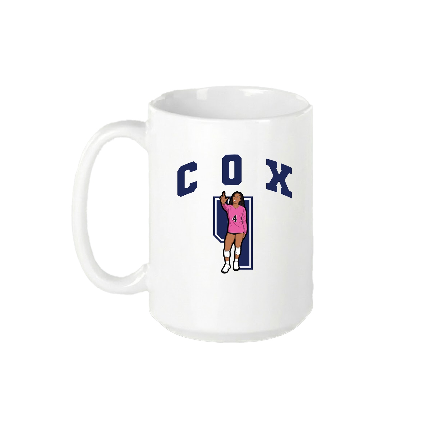 15oz Coffee Mug — Number in White