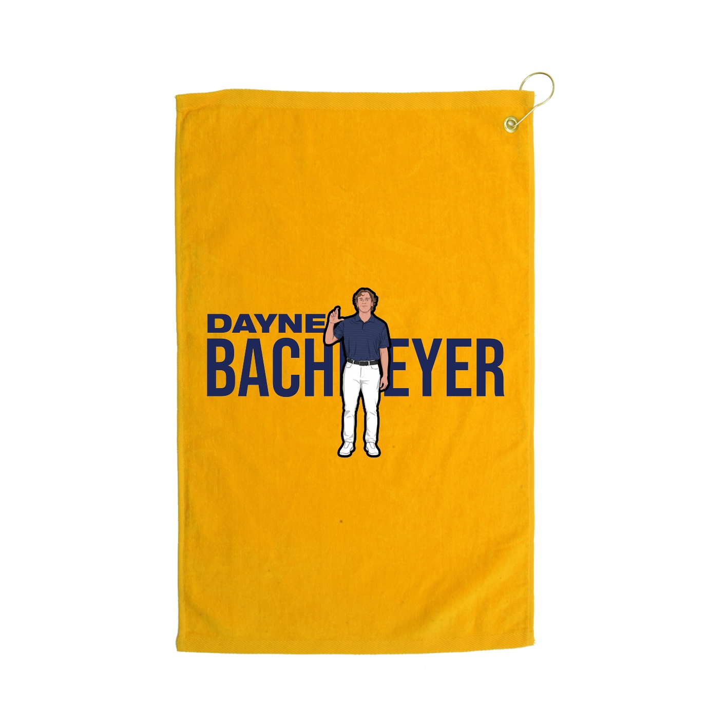 Golf Towel — Player Name in Gold
