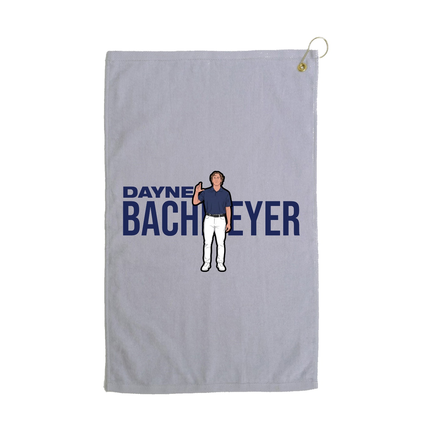 Golf Towel — Player Name in Grey