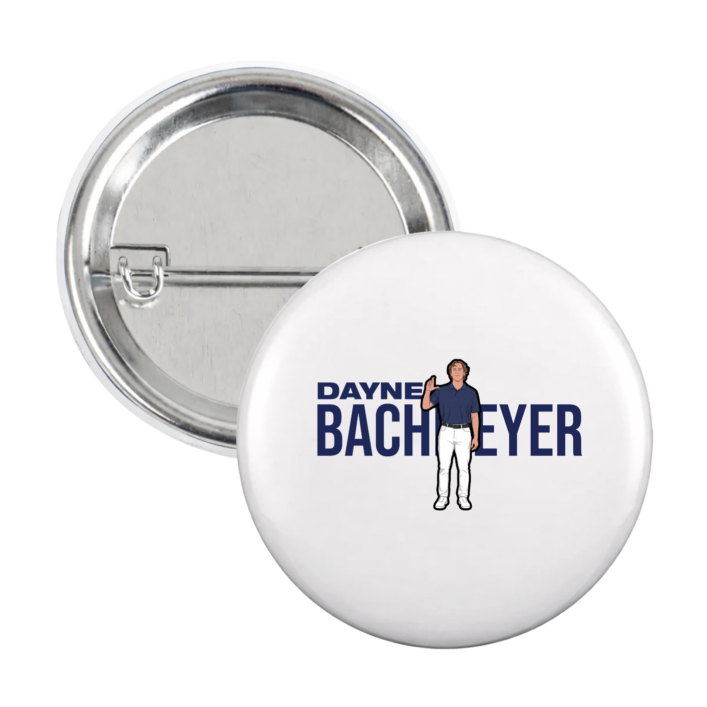 Game Day Button — Player Name in White