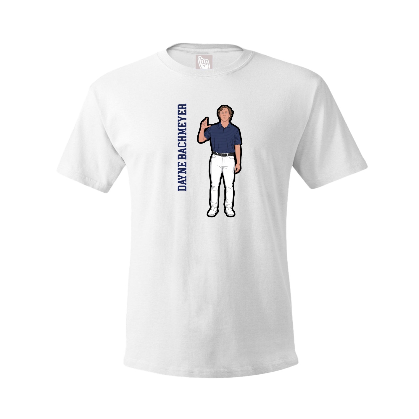 Youth Tee — Name Vertical in White