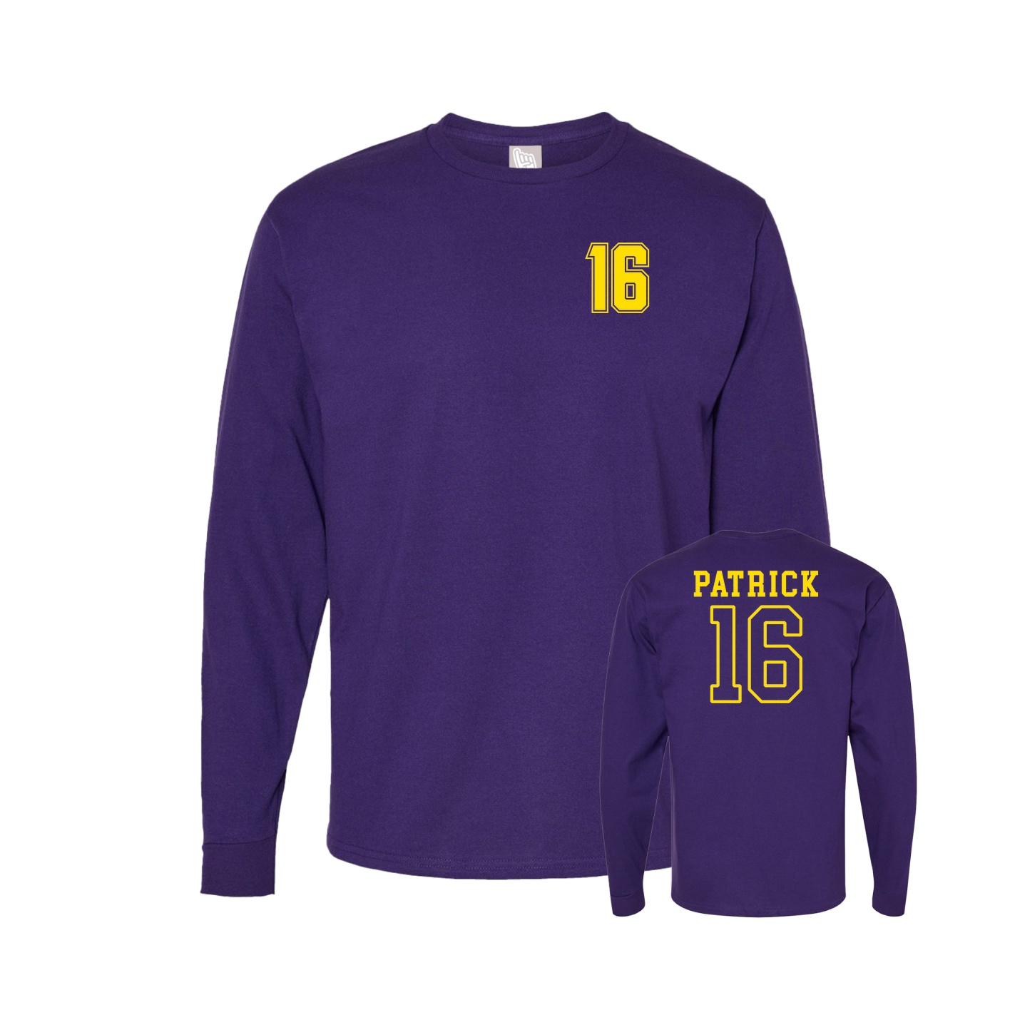 Long Sleeve Tee — Chest Back in Purple