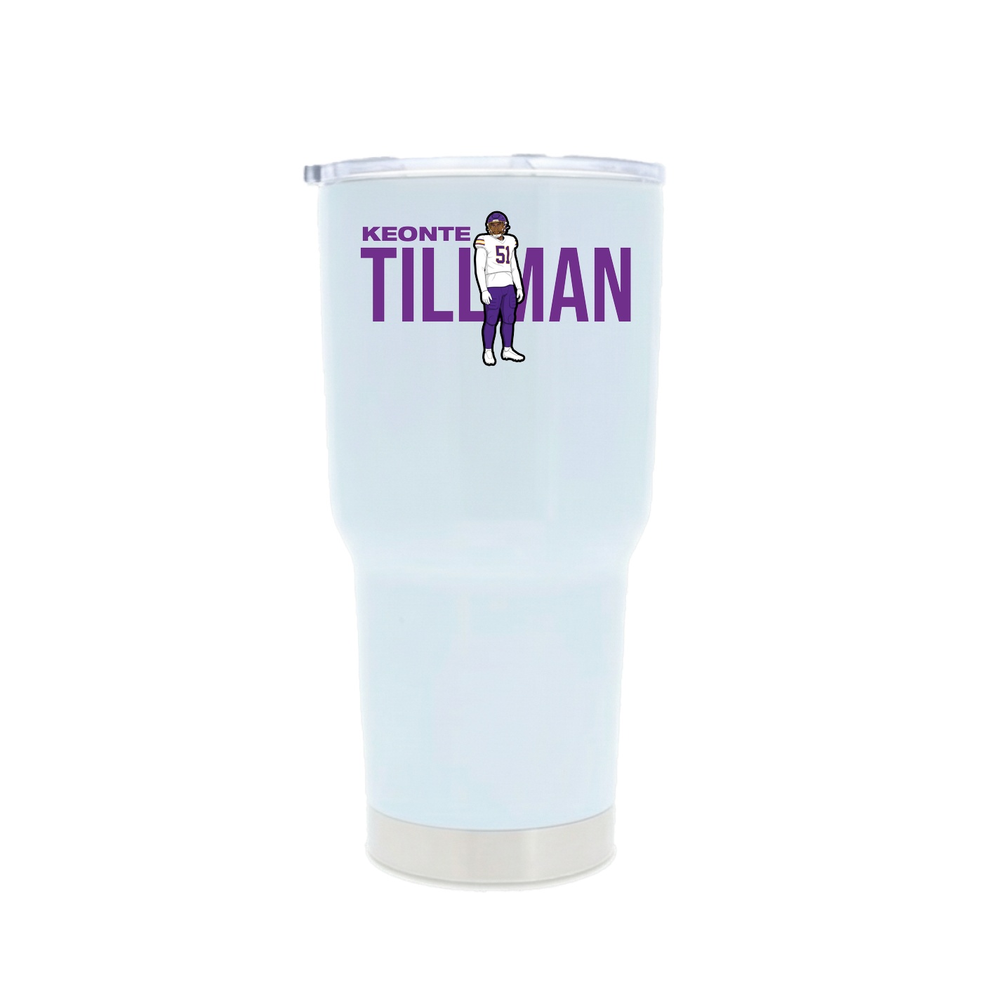 30oz Stainless Steel Tumbler — Player Name in White