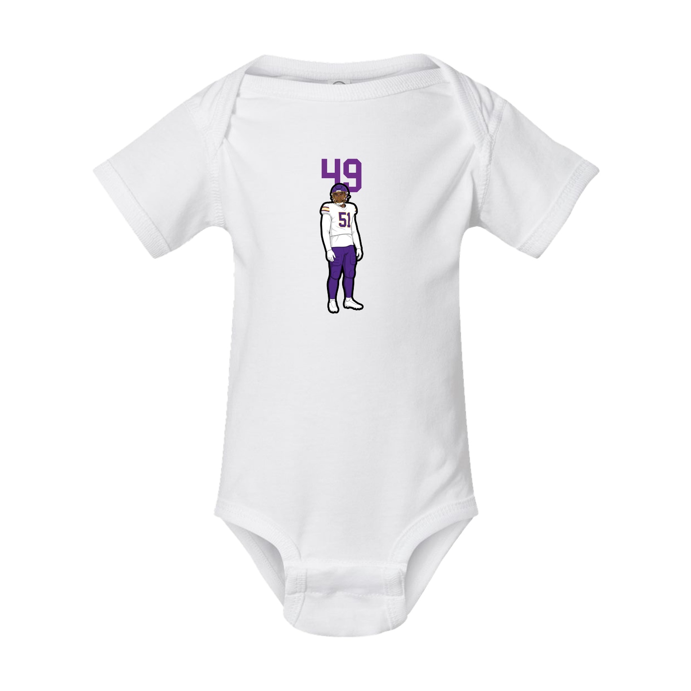 Baby Onesie — Number Top in White