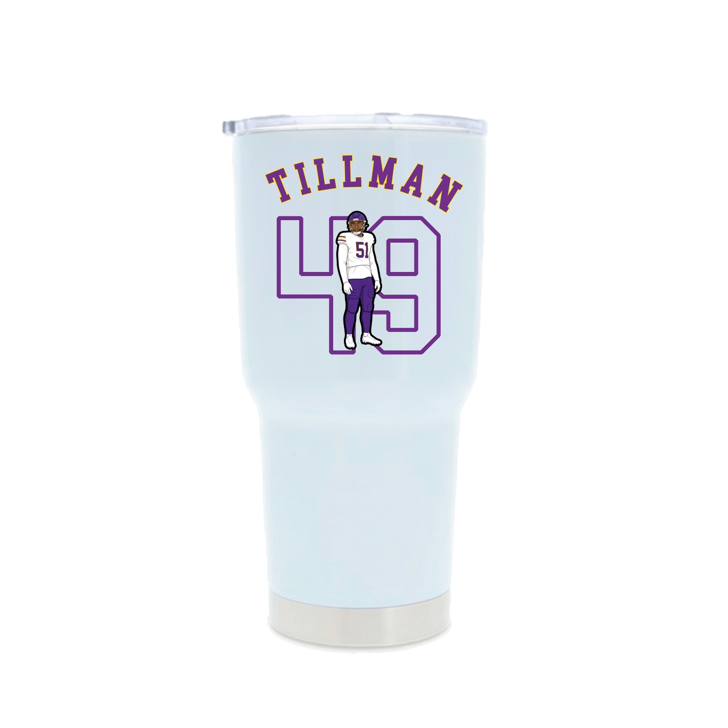 30oz Stainless Steel Tumbler — Shirsey Arch in White