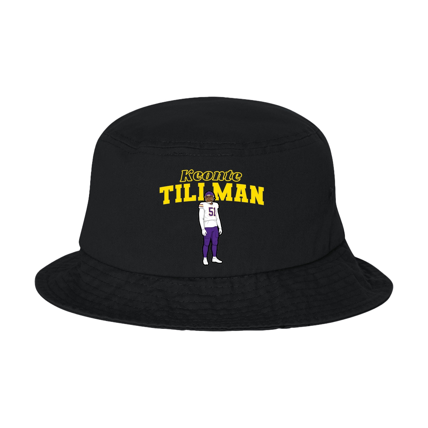 Bucket Cap — Name Arch in Black