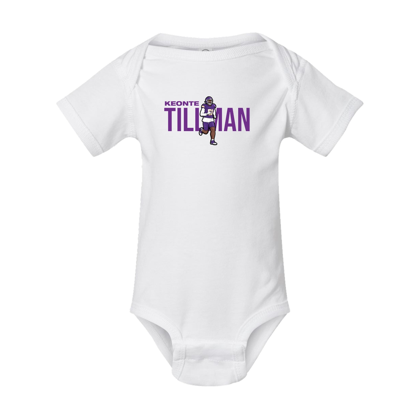 Baby Onesie — Player Name in White