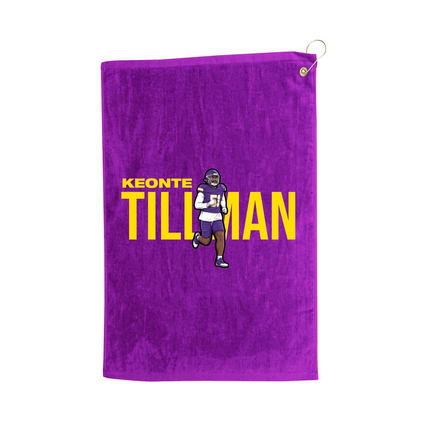 Golf Towel — Player Name in Purple