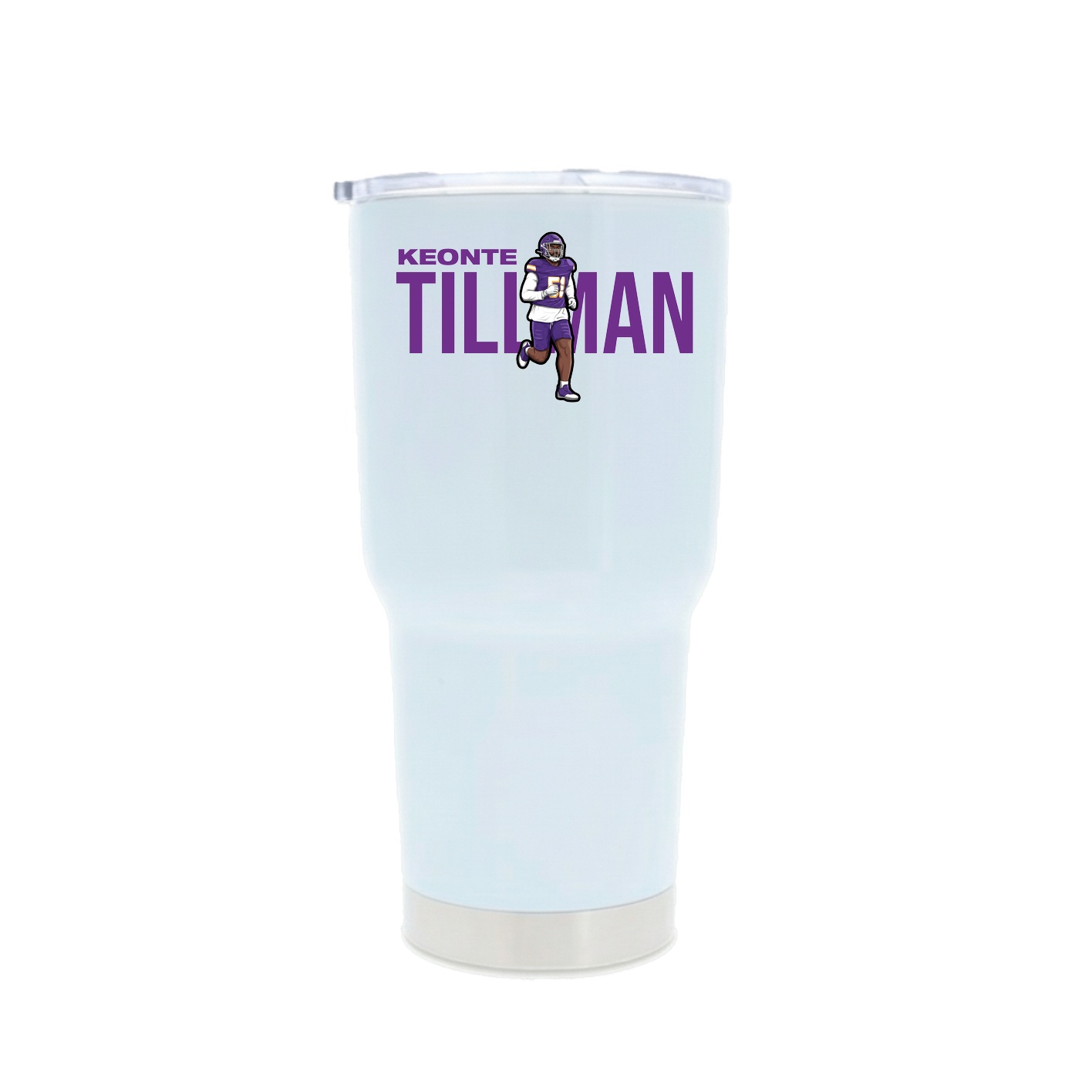 30oz Stainless Steel Tumbler — Player Name in White