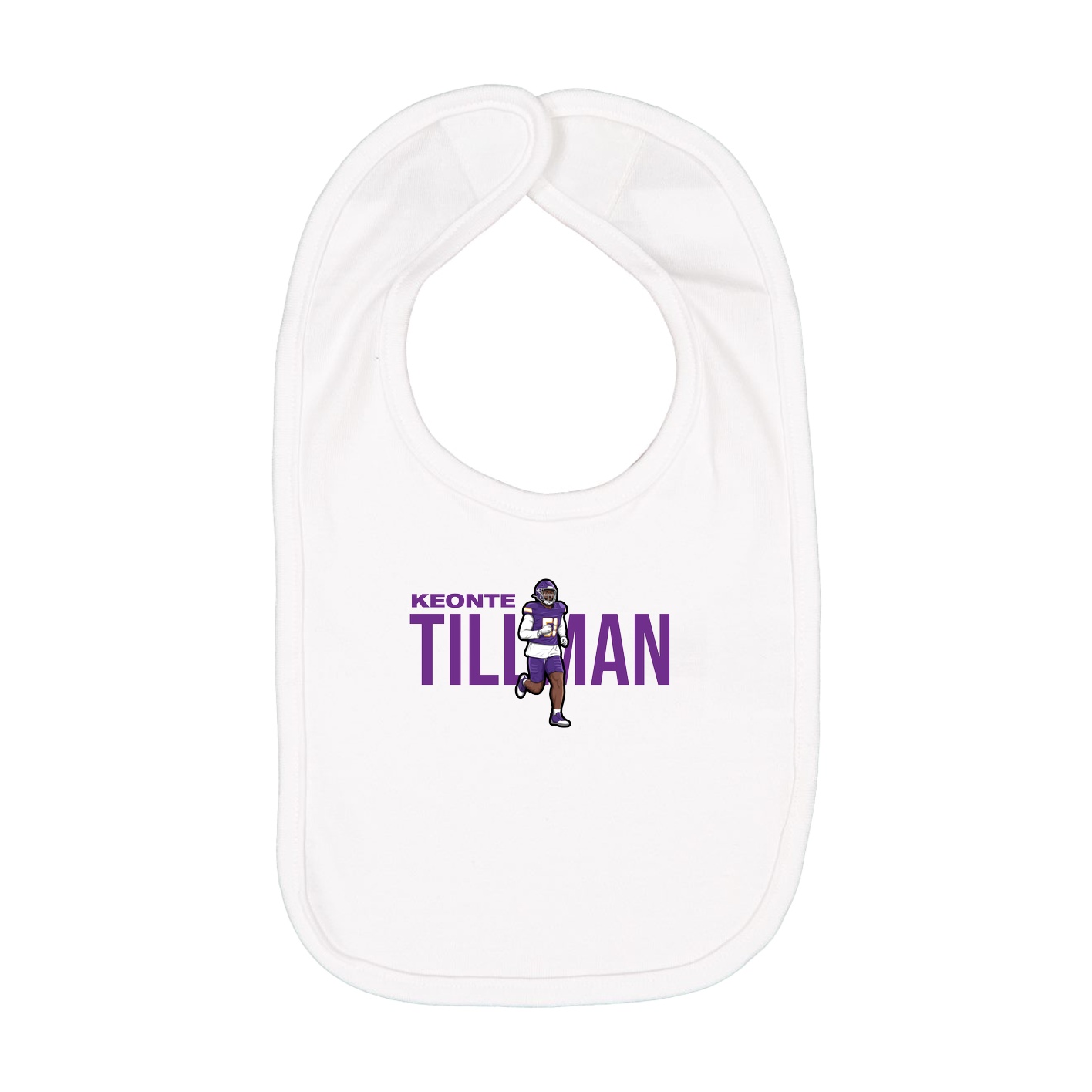 Infant Bib — Player Name in White