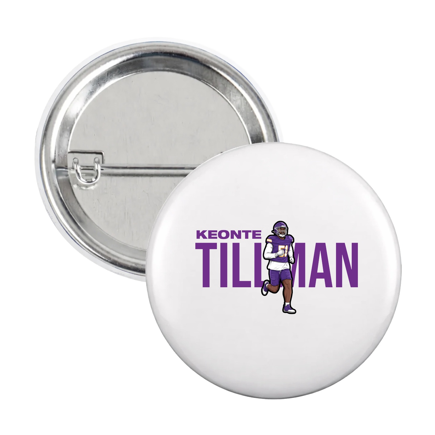 Game Day Button — Player Name in White