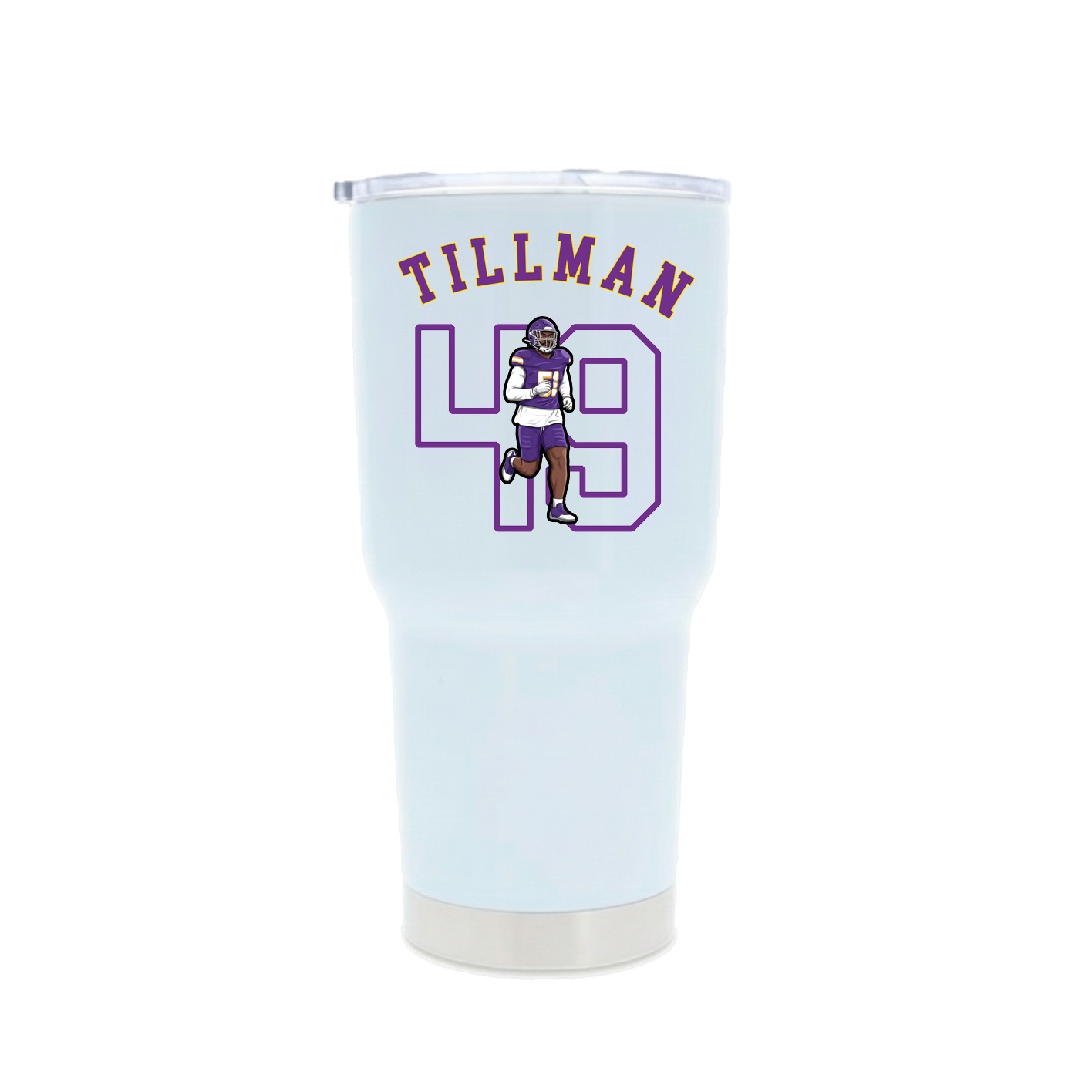 30oz Stainless Steel Tumbler — Shirsey Arch in White