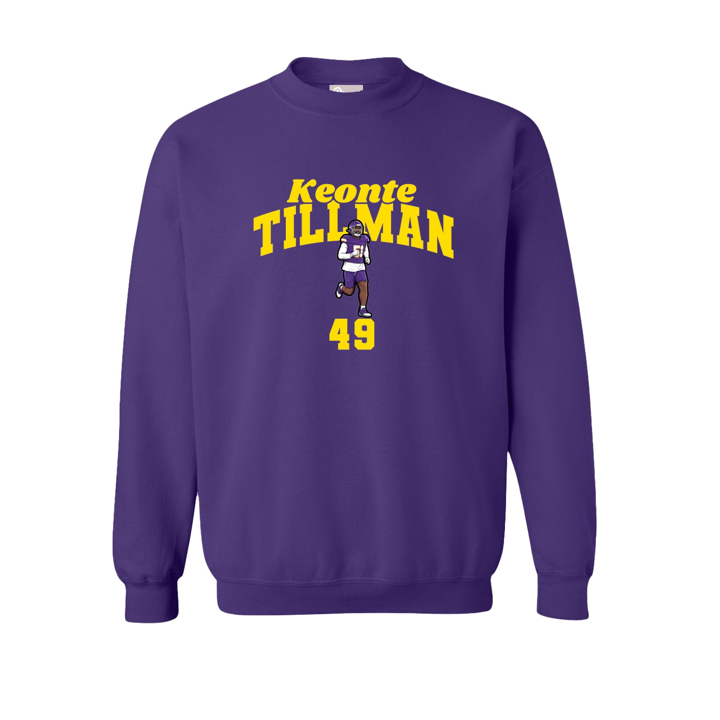 Fleece Crew — Signature Arch in Purple