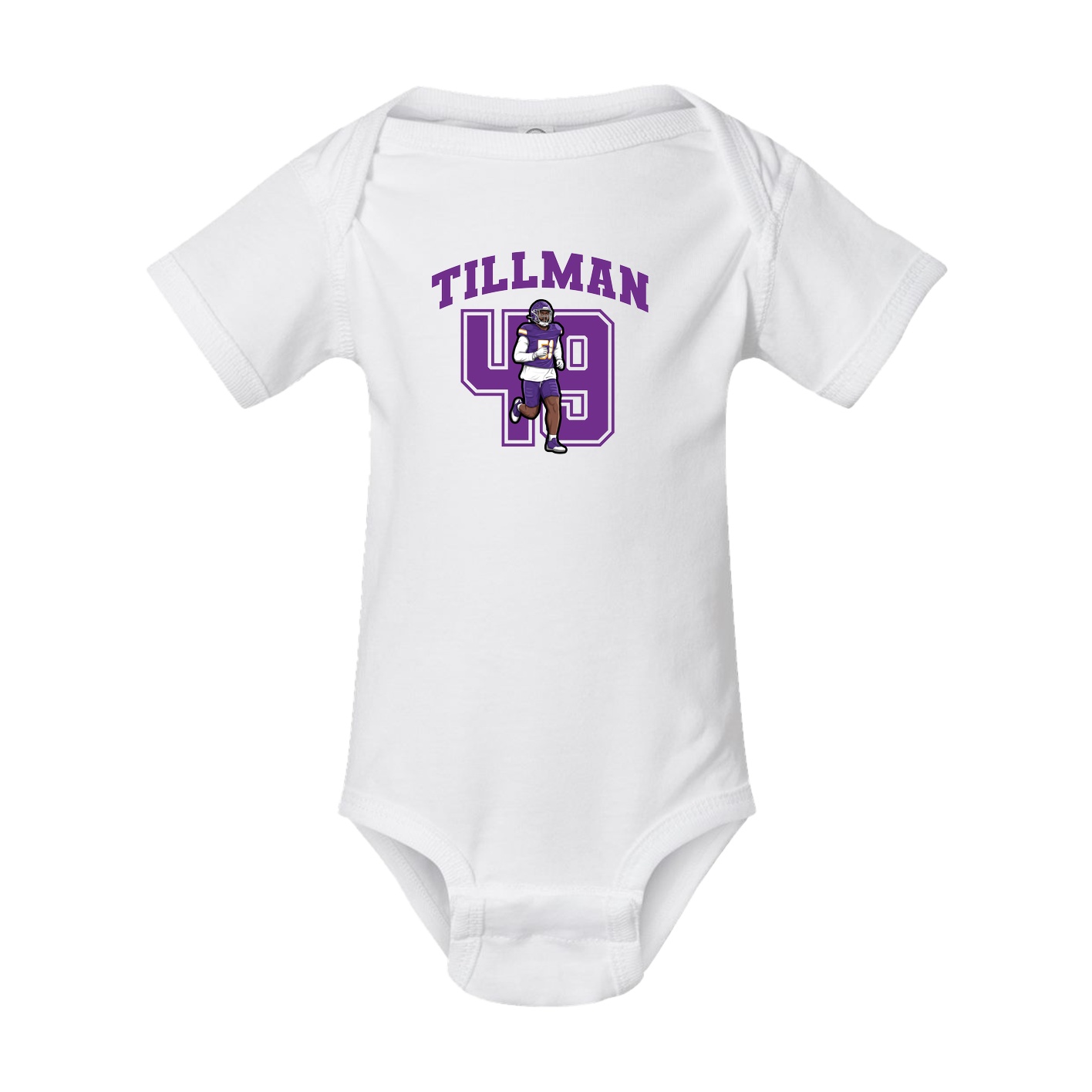 Baby Onesie — Number in White