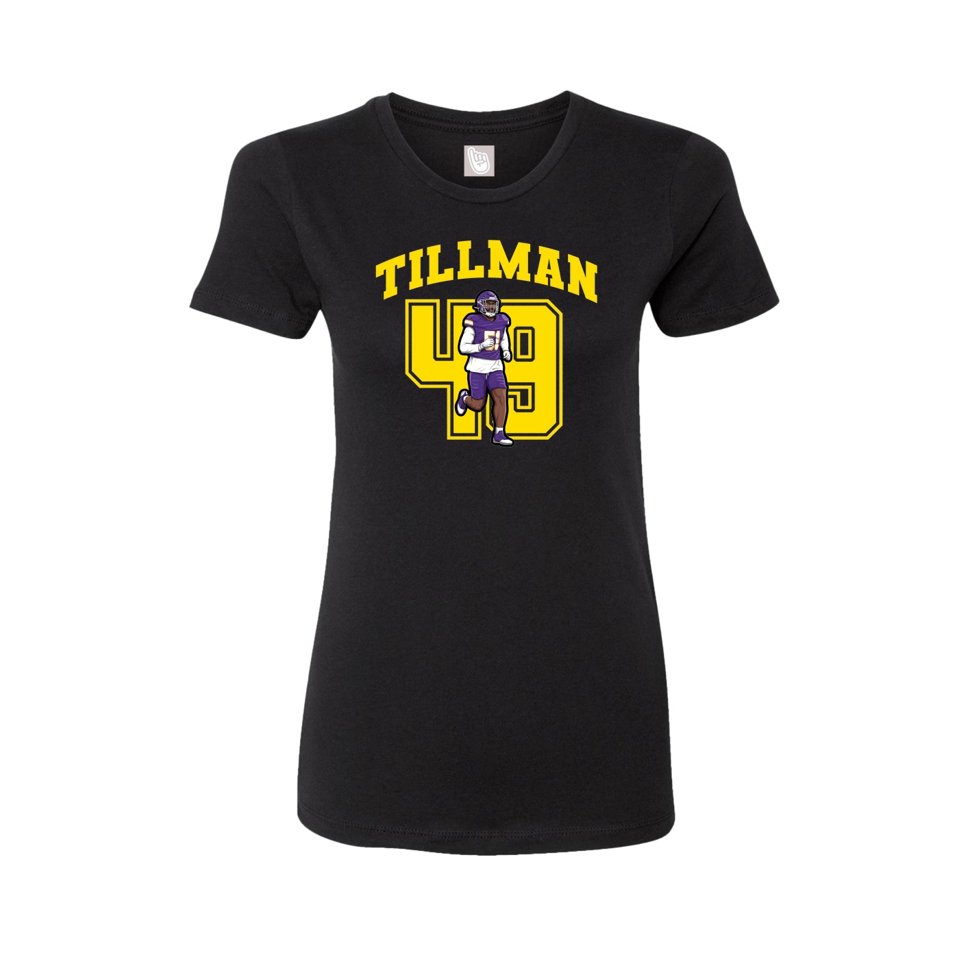Fitted Women's Tee — Number in Black
