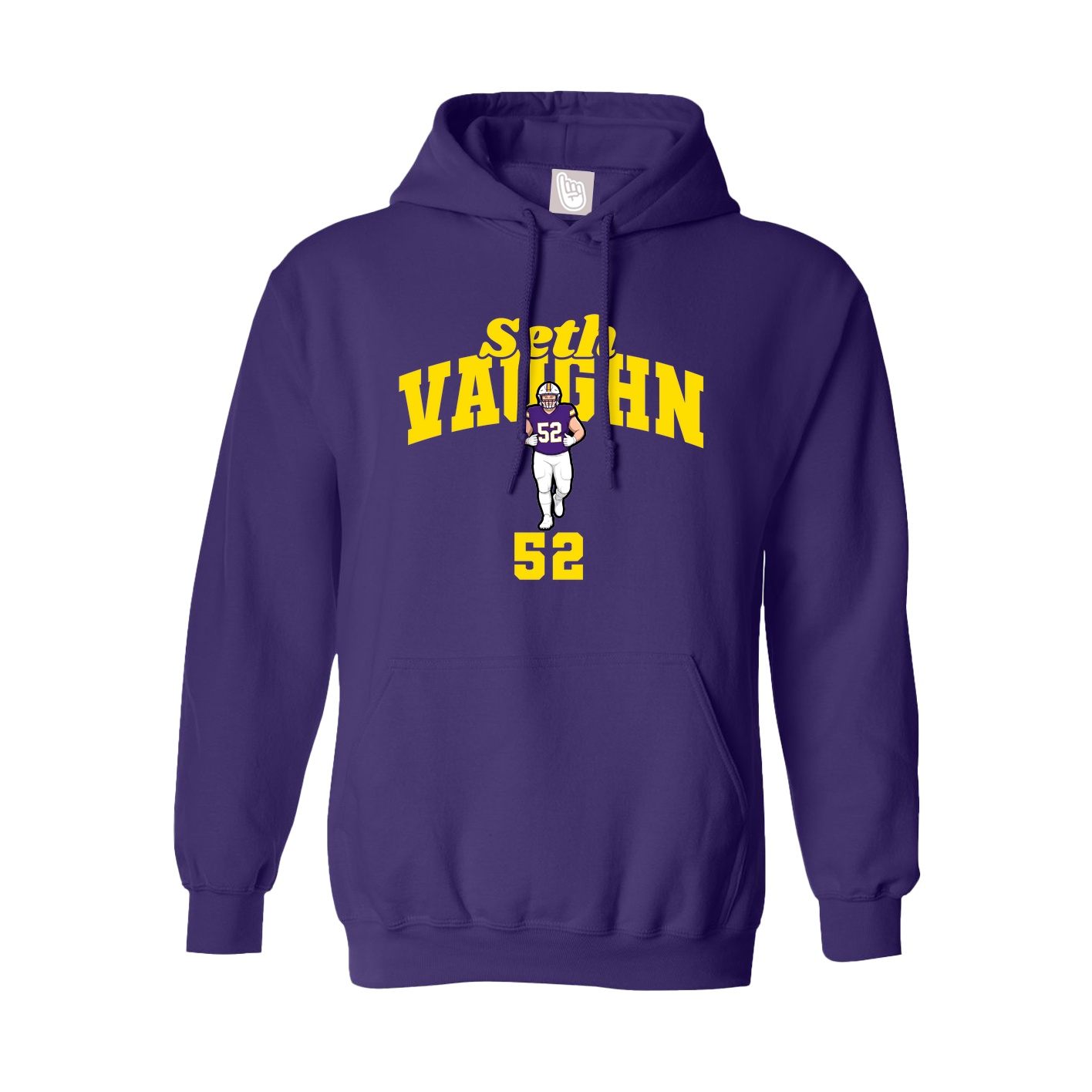 Youth Hoodie — Signature Arch in Purple