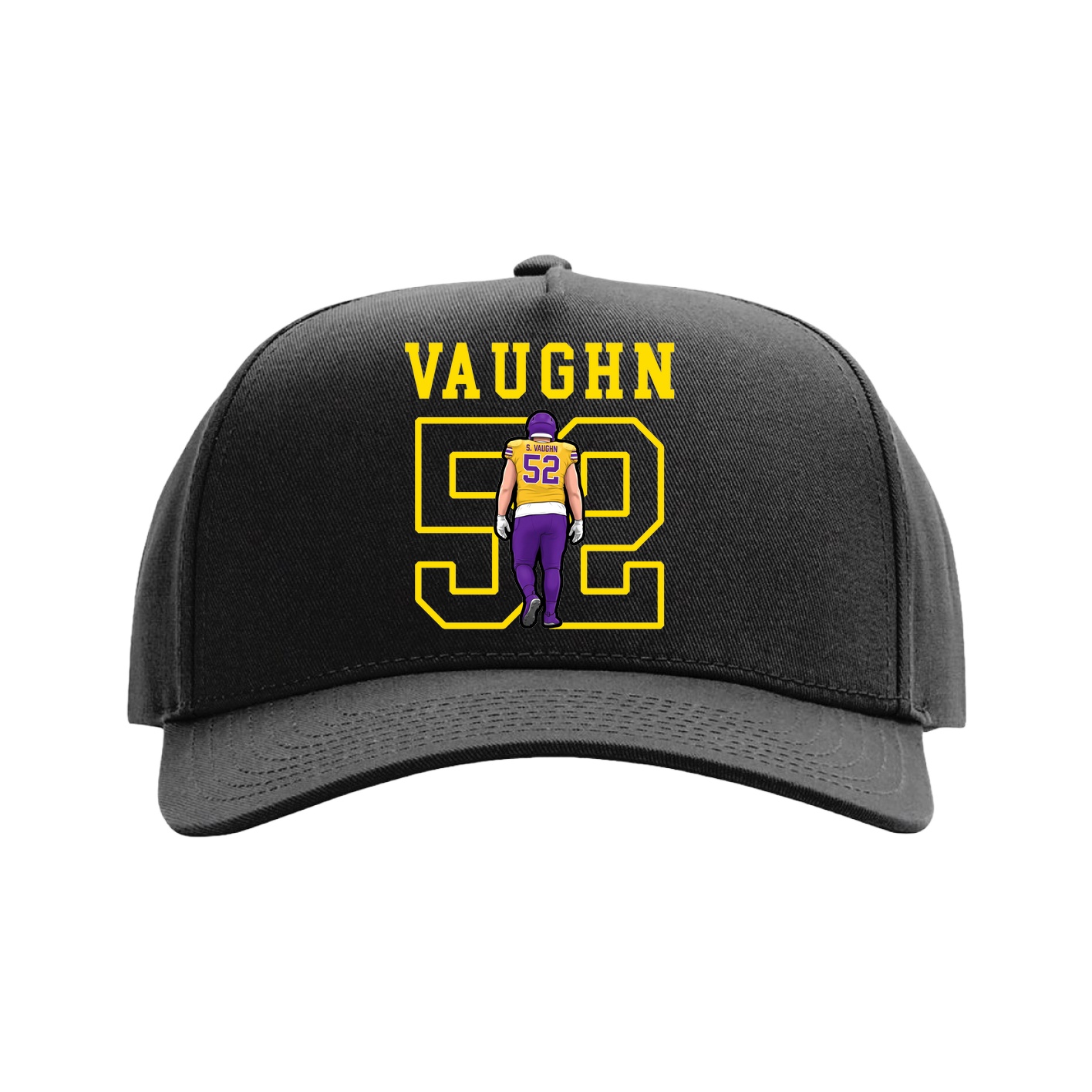 Full Fabric Five-Panel Champ Cap — Shirsey in Black