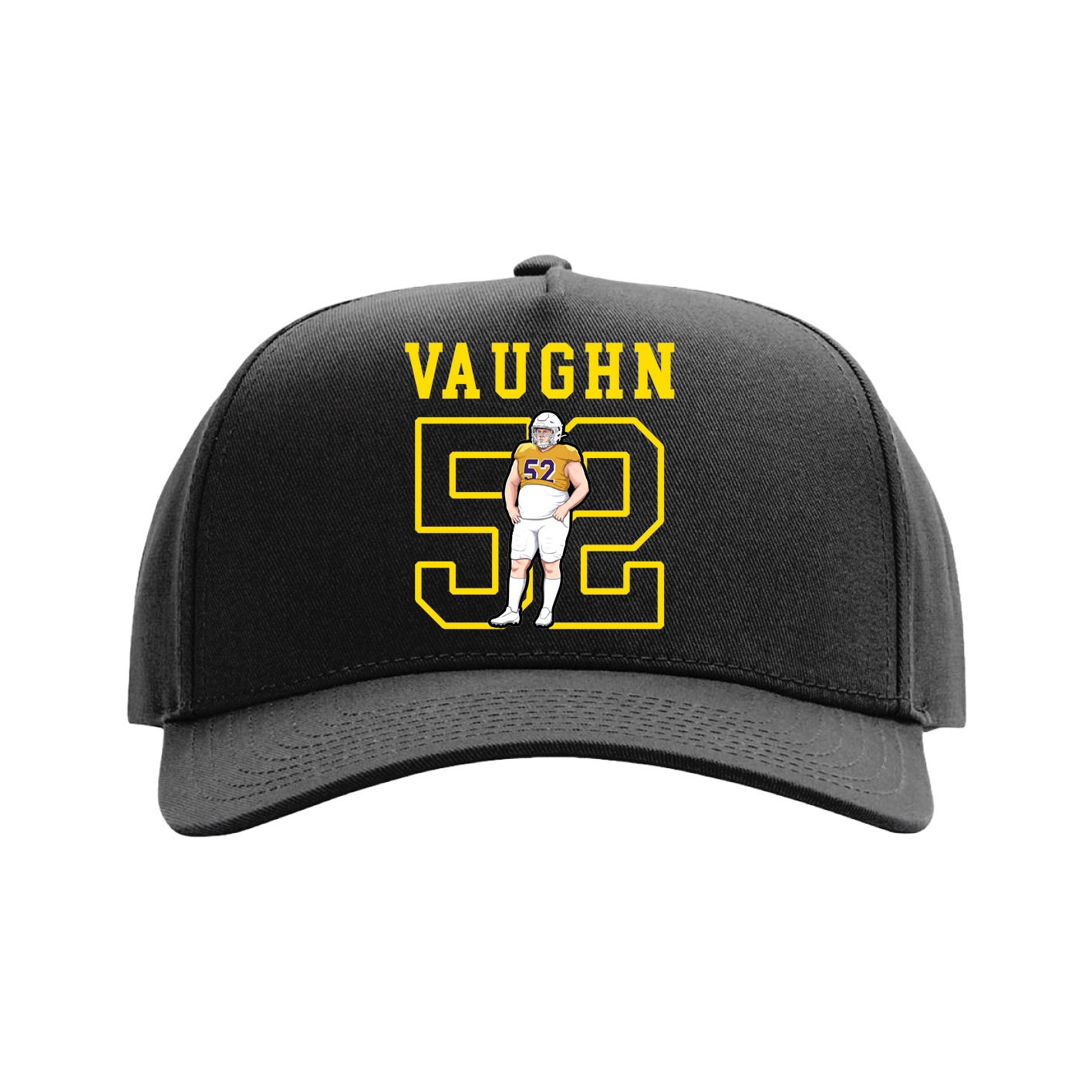 Full Fabric Five-Panel Champ Cap — Shirsey in Black