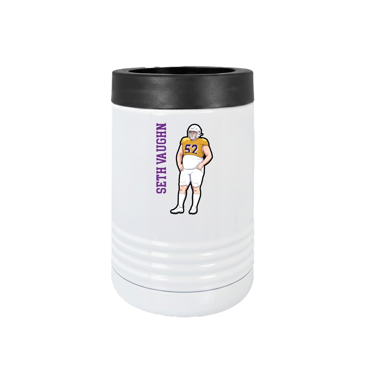 Beverage Holder — Name Vertical in White